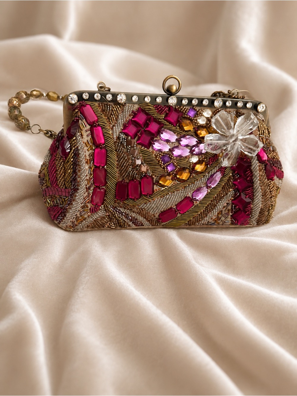 NWT RETIRED Mary Frances Beaded Handbag 1303 Fantasy with Dust bag